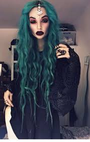 Sea Green Hair Witch Hair Halloween Costumes Makeup Witch Halloween Costume