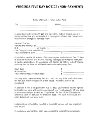 Virginia 5 Day Notice To Quit Form Non Payment Of Rent Eforms Free Fillable Forms Invoice Template Eviction Notice Cv Resume Sample