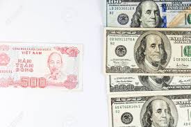Average exchange rate announced by the state bank of vietnam : Close Up View Of Us Dollar And Vietnam Dong Indicating Strong Stock Photo Picture And Royalty Free Image Image 71406368