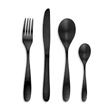 Tarrerias Bonjean Menagere 16 Pieces Bagatelle Revetement Pvd Noir Mat