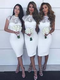 White Bridesmaid Dress Tight Bridesmaid Dress Short Bridesmaid Dress Bd00099 White Lace Bridesmaid White Bridesmaid Dresses Lace Bridesmaid Dresses