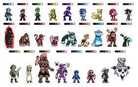 Video game character design 101: Videogame Characters In Pixelart 4 Colours By Iamdarkblu9 On Deviantart