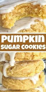 Glazed Pumpkin Sugar Cookies King Recipes Recipe Easy Sugar Cookies Pumpkin Dessert Pumpkin Sugar Cookies
