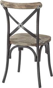 Osp Designs Somerset X Back Antique Metal Chair With Hardwood Walnut Seat Finish Black Smr424was Ab Fs O Metal Dining Chairs Metal Chairs Black Metal Chairs