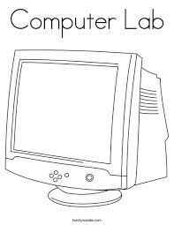 Color the pictures online or print them to color them with your paints or crayons. Computer Lab Coloring Page Twisty Noodle