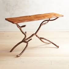 Handcrafted Of Acacia Wood And Iron Cortez Is A One Of A Kind Console Table That Showcases The Wood Furniture Diy Handmade Wood Furniture Wood Furniture Plans