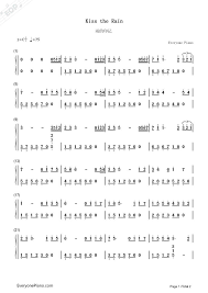 Kiss The Rain Simple Version Yiruma Numbered Musical Notation Preview Eop Online Music Stand In 2021 Notations Kissing In The Rain Music Notes