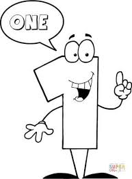 Number 1 Says One Coloring Page Free Printable Coloring Pages Pokemon Coloring Pages Coloring Pages Inspirational Coloring Pages