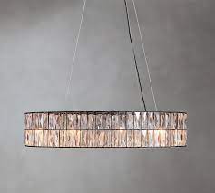 Lucca chandelier with images pottery barn lighting farmhouse. Adeline Oversized Crystal Hoop Chandelier Pottery Barn