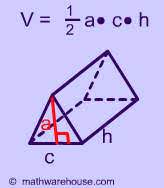 It is measured in cubic units such as cm 3, m 3, in 3, etc.we will see the formulas to calculate the volumes of different types of triangular prisms. Formula Volume Of Triangular Prism Explained With Pictures And Examples The Formula For