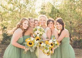 Sage Bridesmaid Dresses Sunflower Bouquets Sage Green Bridesmaid Dress Sage Bridesmaid Dresses Sunflower Wedding Bouquet