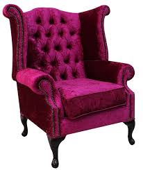 Shop today to find a zillion things home! Fuchsia Fabric Chesterfield High Back Chair Designersofas4u