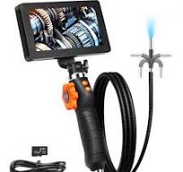 VEVOR Borescope Endoscópio bidirecional 180° Articulado 5" IPS 8X Zoom 6,4  mm Lente