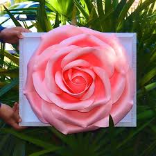 Rose water 3d foam wall art contains 3 pieces on 3 sheets that measure 11.2 x 11.2 inches. 3d Rose Wall Decor Rose Lamp 3d Wall Rose Flower Art Giant Etsy Flower Wall Decor 3d Flower Wall Decor Flower Wall