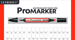 Blank Letraset Promarker Chart Coloring Tips Alcohol