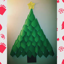 Made A Christmas Tree Completely Out Of Construction Paper Perfect For Poor College Kids L Paper Christmas Tree How To Make Christmas Tree Christmas Classroom