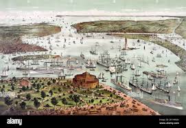 New york port 19th century hi-res stock photography and images - Alamy