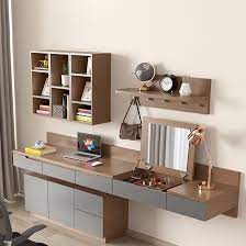 A makeup vanity is just the thing to make you feel special for any occasion. Luxury Modern Floating Desk Wall Mount Makeup Vanity With Mirror Drawers Organization Functional Desk Modern Floating Desk Wall Mount Makeup Vanity With Mirror Drawers Organization Functional Desk For Sale