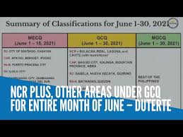 Until august 20, all bdo branches will operate only until 3 pm. Ncr Plus Other Areas Under Gcq For Entire Month Of June Duterte Youtube