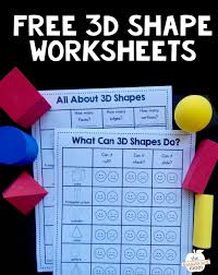 Grab These Free 3d Shape Worksheets The Measured Mom