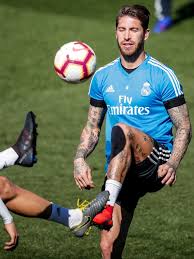 Sergio Ramos Of Real Madrid During The Real Madrid Training And Press Real Madrid Training Sergio Ramos Real Madrid