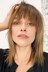45 Wispy Bangs Ideas To Try For A Fresh Take On Your Style Hairstyles For Thin Hair Long Fringe Hairstyles Long Bob Hairstyles