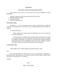 Chapter 4 Presentation Analysis And Interpretation Of Data The Sequence Of The Content Is Chapter Summary Media Analysis Analysis