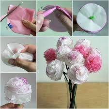 This styrofoam rose ornament looks so pretty, it's perfect for your christmas decoration. Diy Beautiful Tissue Paper Flower Using A Golf Ball
