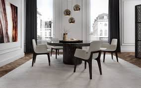 Modloft Berkeley Dining Table Round Marble Table Dining Room Design Dining Chairs