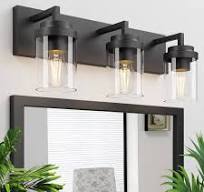 Espird Bathroom Vanity Light, 3 Light Matte Black Vanity ...