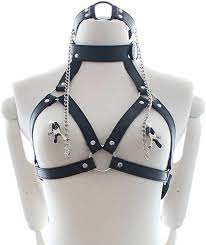 Amazon.com: Sex Bondage Nipple Clamp SM Chest Harness Breast Clamp Neck  Collar Restraint for Sex Game : Health & Household