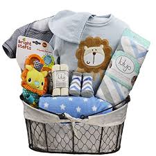 Everyone can use a quality pair of socks and a baby is no exception to this rule. Buy Vania S Baby Boy Gift Basket Lion Blue Romper Baby Gift Sets As Christmas Gifts For Baby Shower Newborn Baby Essentials Online In Turkey B07y21wr7d