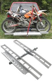 Transport 2 Dirt Bikes With This Sturdy Easy To Use Double Bike Carrier Steel Shank Provides Extra S Motorcycle Carrier Hitch Cargo Carrier Bike Gear Storage