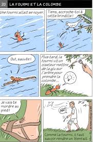 Fable D Esope En Bd La Fourmi Et La Colombe Fables Comics Education