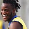 Michy batshuayi shares a joke with belgium teammate kevin de bruyne (picture: 3