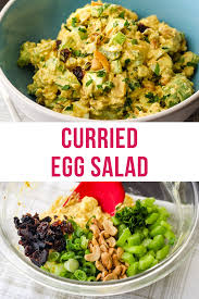 Curried Egg Salad For Two Made With Greek Yogurt Recipe In 2020 Curry Egg Salad Egg Salad How To Make Salad