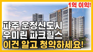 파주 운정신도시 우미린 파크힐스' 이건 알고 청약하시기 바랍니다. - YouTube
