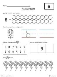Number 8 Practice Worksheet Writing Numbers Numbers Preschool Learning Numbers