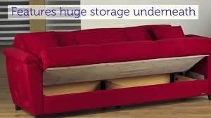 Maybe you would like to learn more about one of these? Aspen Rainbow Three Seat Sofa Sleeper With Storage In Red Www Istikbalfurniture Com Youtube