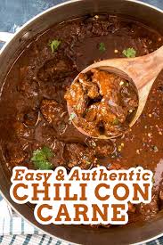 Easy Authentic Chili Con Carne Mexican Food Recipes Easy Mexican Food Recipes Spicy Stew