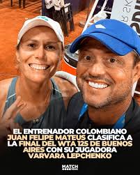 Los entrenadores colombianos se siguen destacando 👏 El turno esta vez es  para Juan Felipe Mateus y su jugadora estadounidense Varvara Lepchenko,  consiguiendo un buen resultado en el pasado WTA 125 de