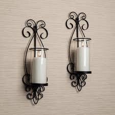 Vintage black wrought iron gothic wall sconce candle holder this wall sconce can be wired for use an an electric light or place a candle. Danya B San Remo Wall Sconce Set Walmart Com Wall Candles Wall Candle Holders Candle Wall Sconces