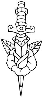 Check spelling or type a new query. Rose And Dagger Traditional Dagger Tattoo Tattoo Stencil Outline Tattoo Outline