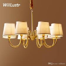 Willlustr Copper Pendant Lamp Brass Hanging Light Fabric Chandelier Modern Suspension Lighting American Country Nordic Europe Industrial Pendant Lights Track Lighting Pendants From Willlustr 233 73 Dhgate Com