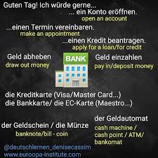 Deutsch Fliessend Sprechen On Instagram Wortschatz Zum Thema Bank Welche Worter Satze Kennst Du Noch Zum Thema Ba Learning Languages Learning Language