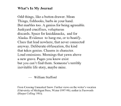 William Stafford Poems Beautiful Strong Words My Journal