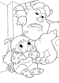 Coloring pages, some of the outfits sulley and mike made boo wear before deciding on the monster costume was that of a princess, a witch, a clown, and a doctor. Coloring Pages Monsters Inc Coloring Home
