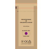 Kraft Paper Pouch for Sterilization 100 PCS - 100 x 200 mm