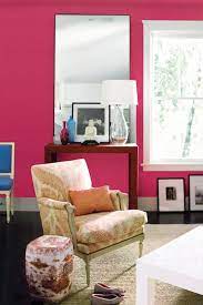 Dm us for project advice. Hot Pink Paint Colors Eclectic Living Room Benjamin Moore Peony Kansas City Homes Gardens