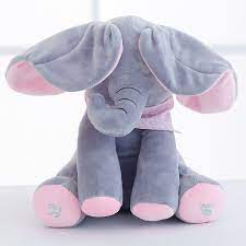 38 64 Awesome New Style Peek A Boo Elephant Stuffed Animal Plush Toy Play Music Elephant Doll Educational Elephant Plush Toy Singing Elephant Elephant Plush